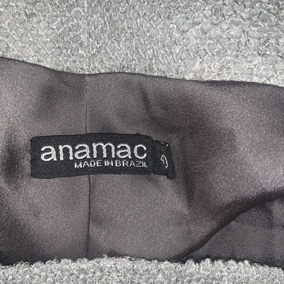 Anamac Funky grey shaggy shrug sweater skirt - Picture 2 of 7